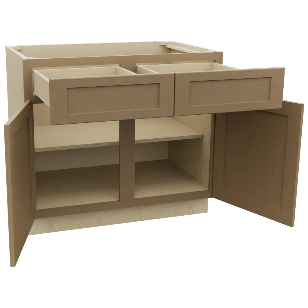 Fabuwood Galaxy Truffle B39 Base Standard Cabinet, Open View