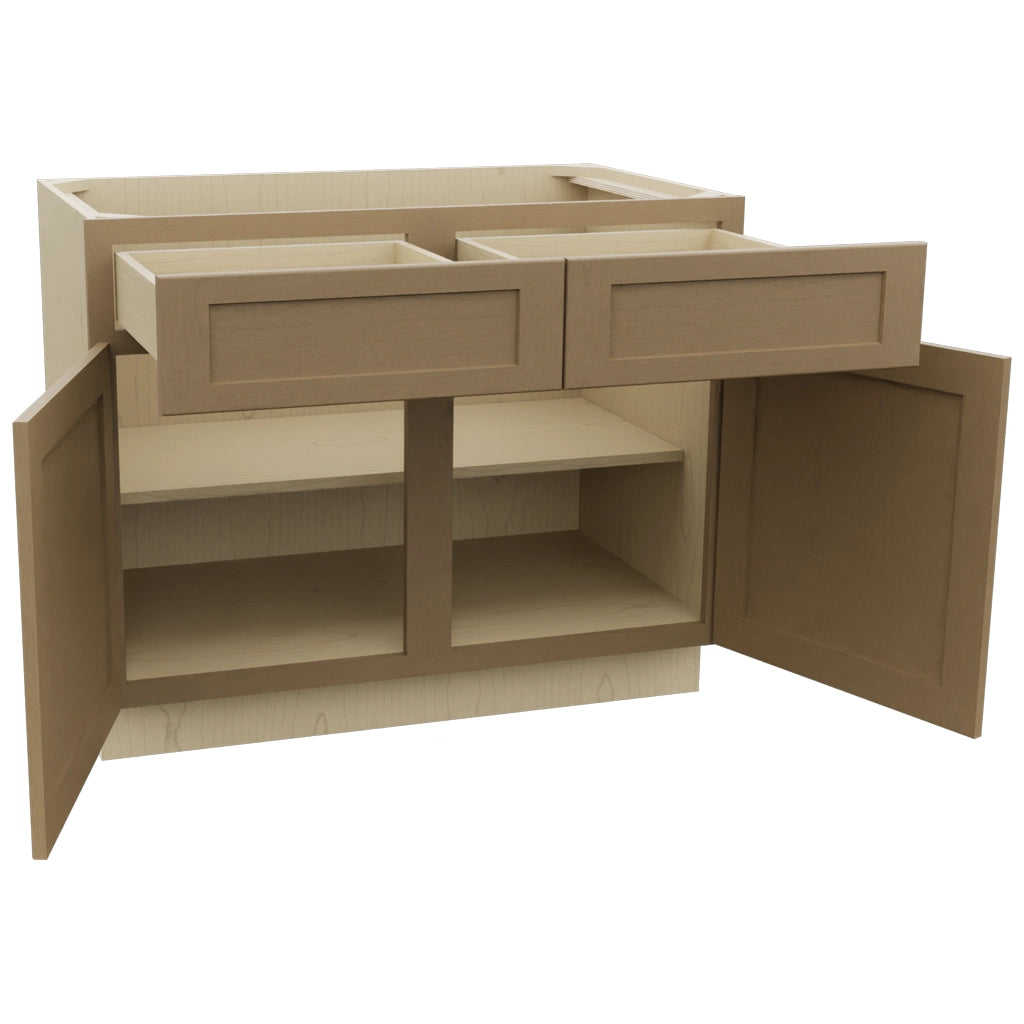 Fabuwood Galaxy Truffle B42 Base Standard Cabinet, Open View