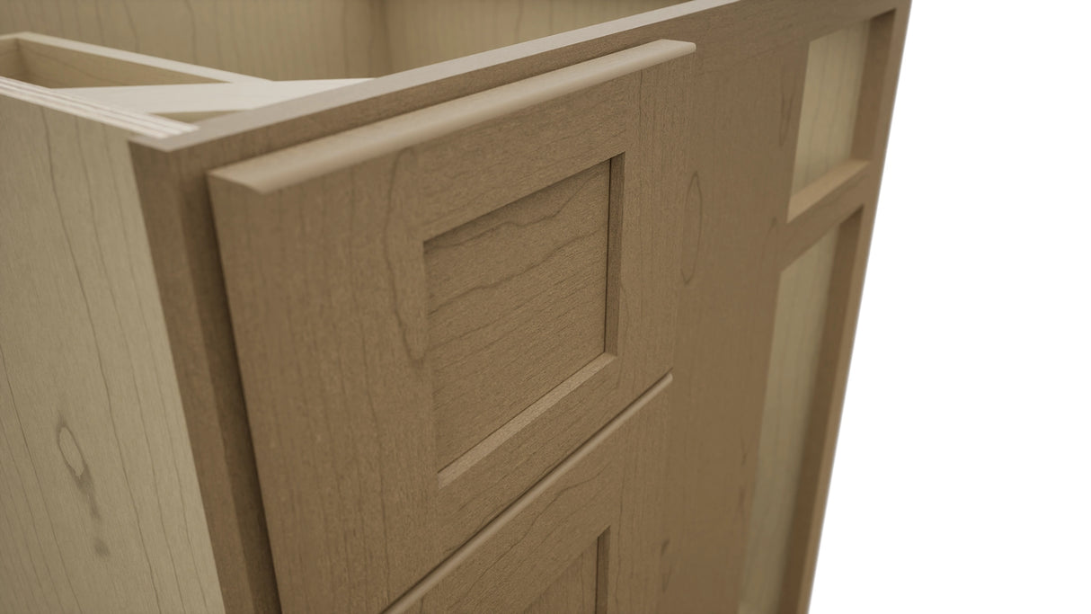 Fabuwood Galaxy Truffle BLB36/39 Base Corner Blind Cabinet, Detail View