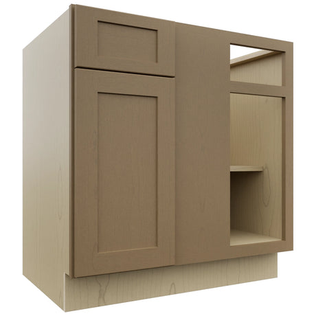 Fabuwood Galaxy Truffle BLB39/42 Base Corner Blind Cabinet, Front View