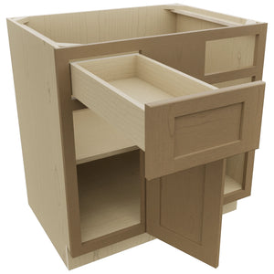 Fabuwood Galaxy Truffle BLB39/42 Base Corner Blind Cabinet, Open View