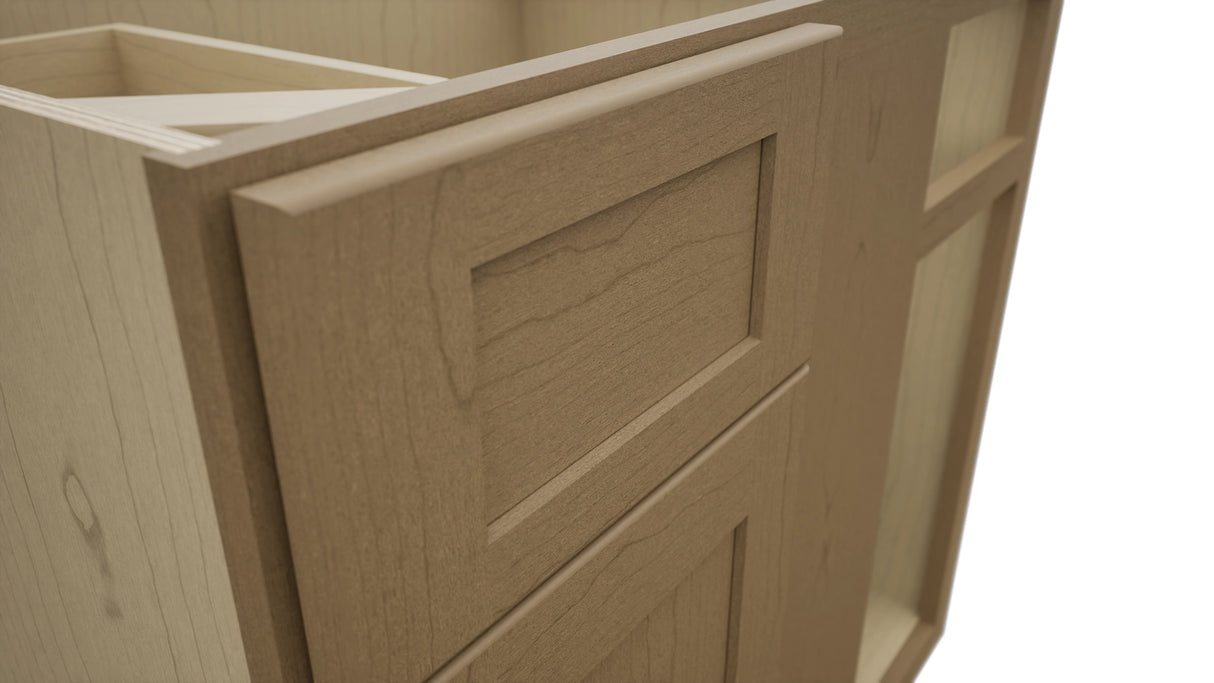 Fabuwood Galaxy Truffle BLB39/42 Base Corner Blind Cabinet, Detail View