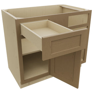 Fabuwood Galaxy Truffle BLB42/45 Base Corner Blind Cabinet, Open View