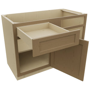 Fabuwood Galaxy Truffle BLB48/51 Base Corner Blind Cabinet, Open View