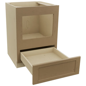 Fabuwood Galaxy Truffle BMC24 Base Microwave Cabinet, Open View