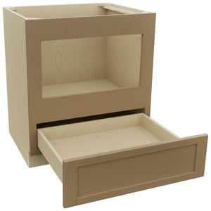 Fabuwood Galaxy Truffle BMC30 Base Microwave Cabinet, Open View