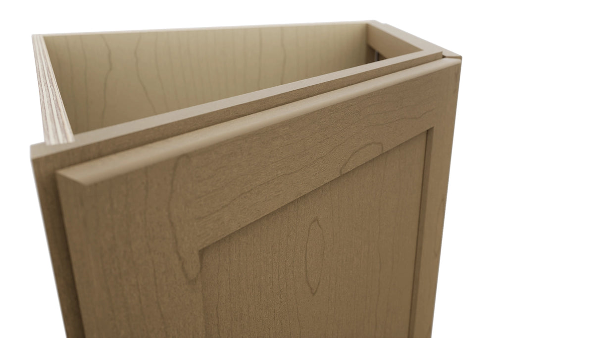 Fabuwood Galaxy Truffle BRA24 Base Return Angle Cabinet, Detail View