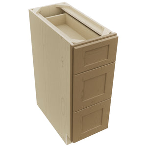 Fabuwood Galaxy Truffle DB12 Base 3 Drawers Cabinet, Top View
