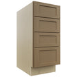 Fabuwood Galaxy Truffle DB15-4 Base 4 Drawers Cabinet, Front View