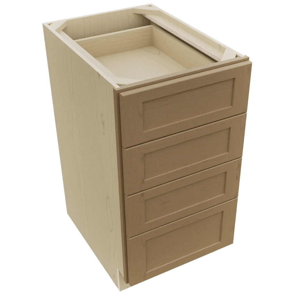 Fabuwood Galaxy Truffle DB18-4 Base 4 Drawers Cabinet, Top View