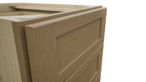 Fabuwood Galaxy Truffle DB18-4 Base 4 Drawers Cabinet, Detail View