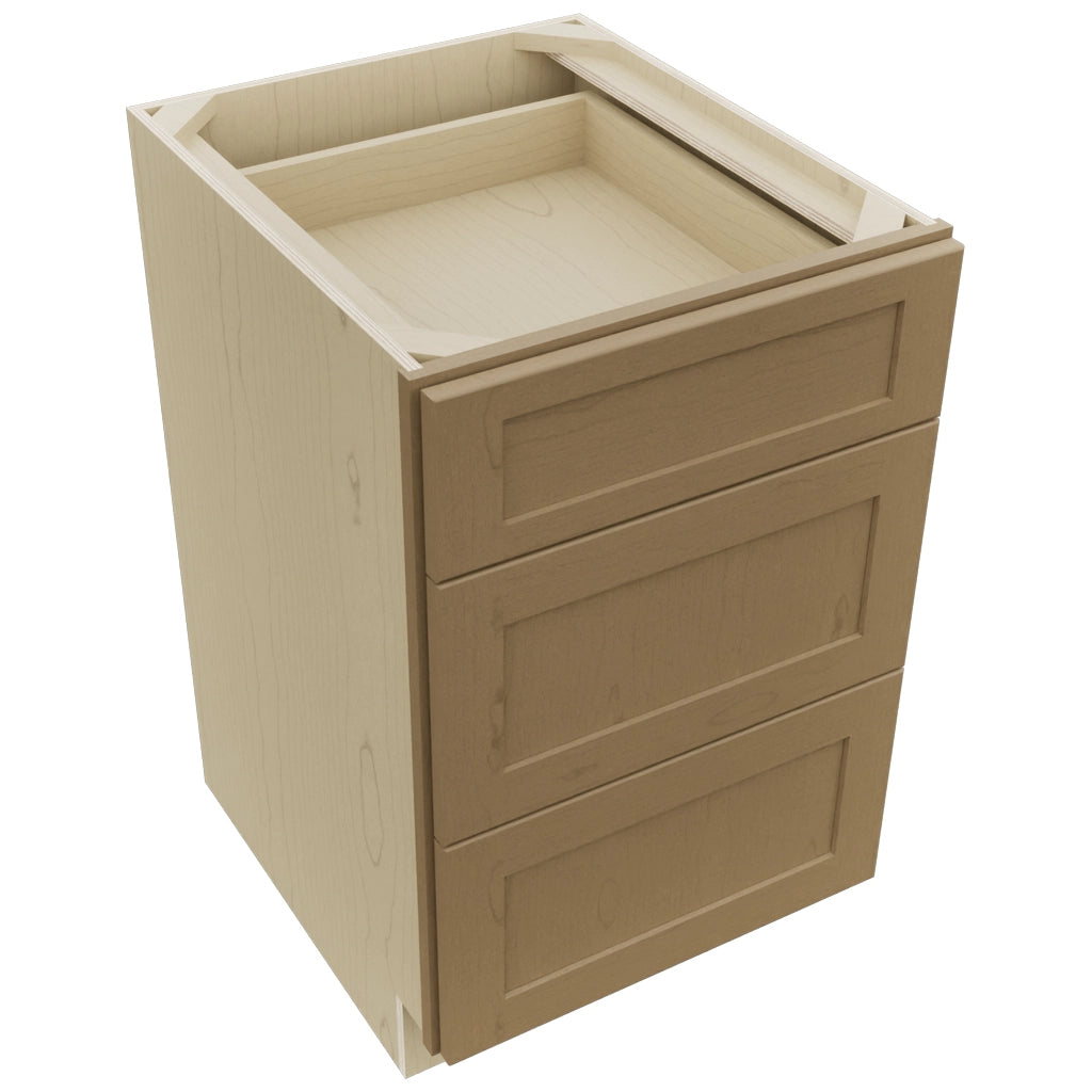 Fabuwood Galaxy Truffle DB21 Base 3 Drawers Cabinet, Top View