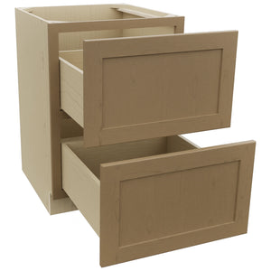 Fabuwood Galaxy Truffle DB24-2 Base 2 Drawers Cabinet, Open View