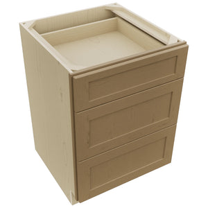 Fabuwood Galaxy Truffle DB24 Base 3 Drawers Cabinet, Top View