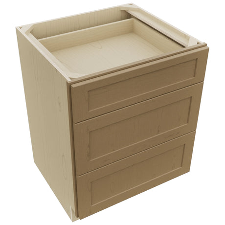 Fabuwood Galaxy Truffle DB27 Base 3 Drawers Cabinet, Top View