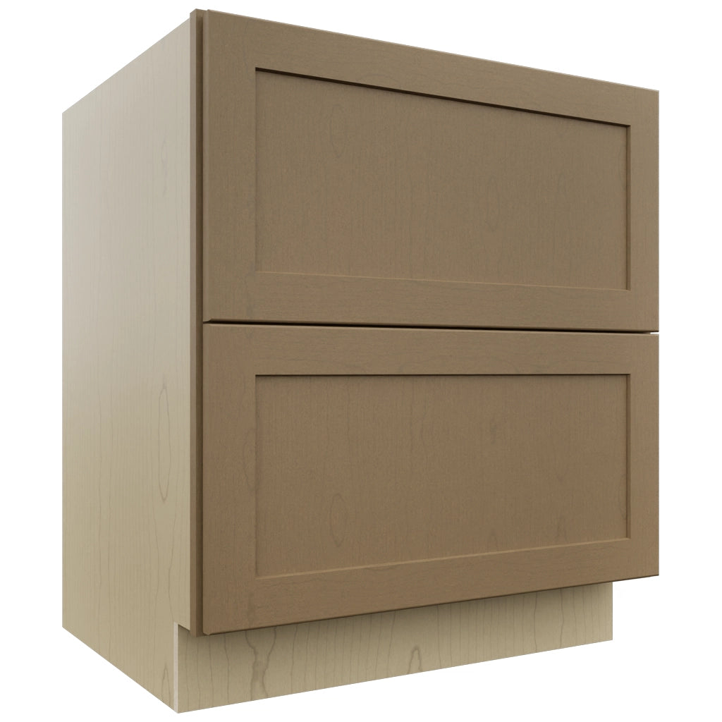 Fabuwood Galaxy Truffle DB30-2 Base 2 Drawers Cabinet, Front View