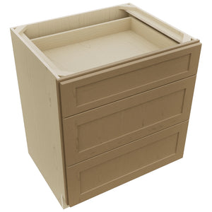 Fabuwood Galaxy Truffle DB30 Base 3 Drawers Cabinet, Top View