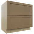 Fabuwood Galaxy Truffle DB36-2 Base 2 Drawers Cabinet, Front View