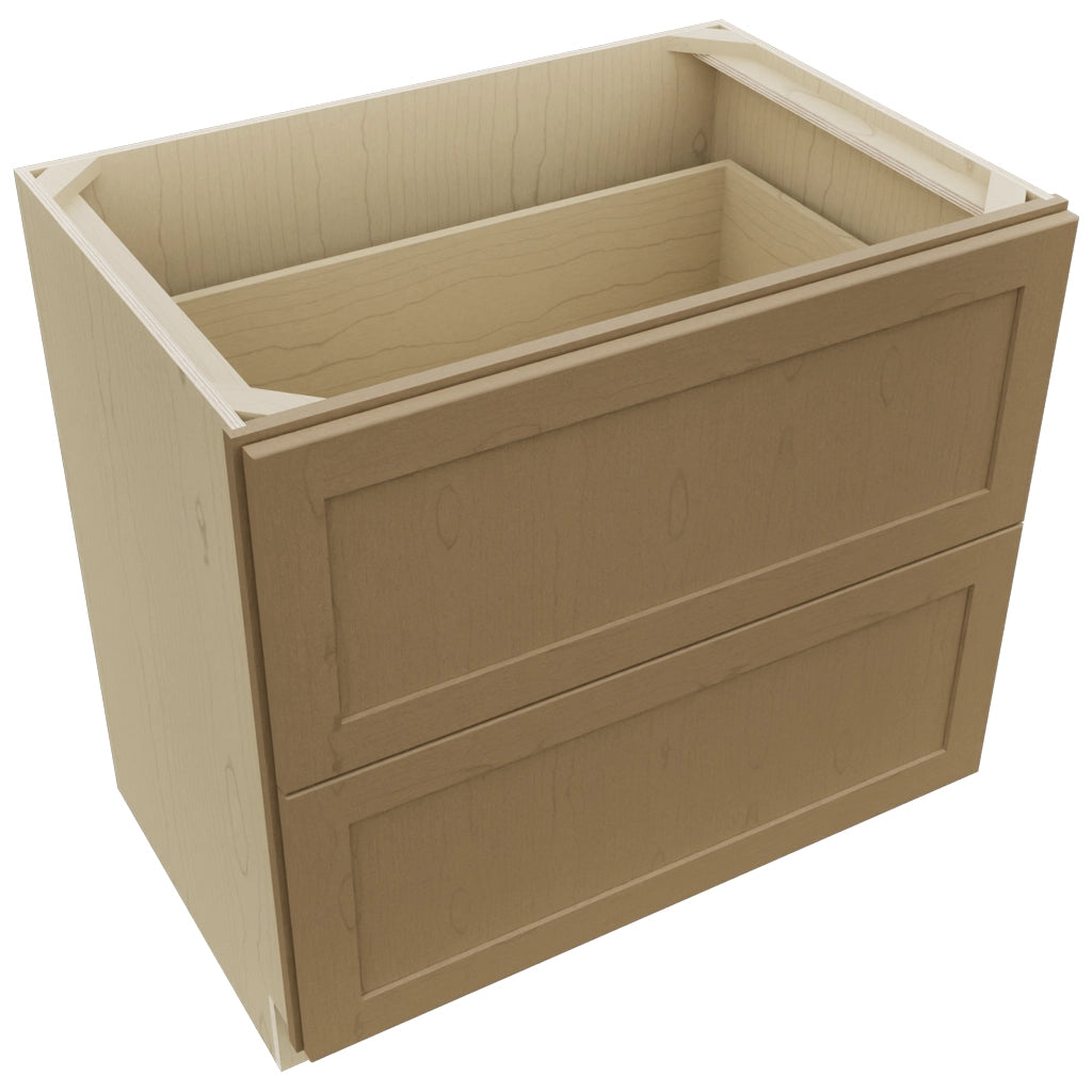 Fabuwood Galaxy Truffle DB36-2 Base 2 Drawers Cabinet, Top View