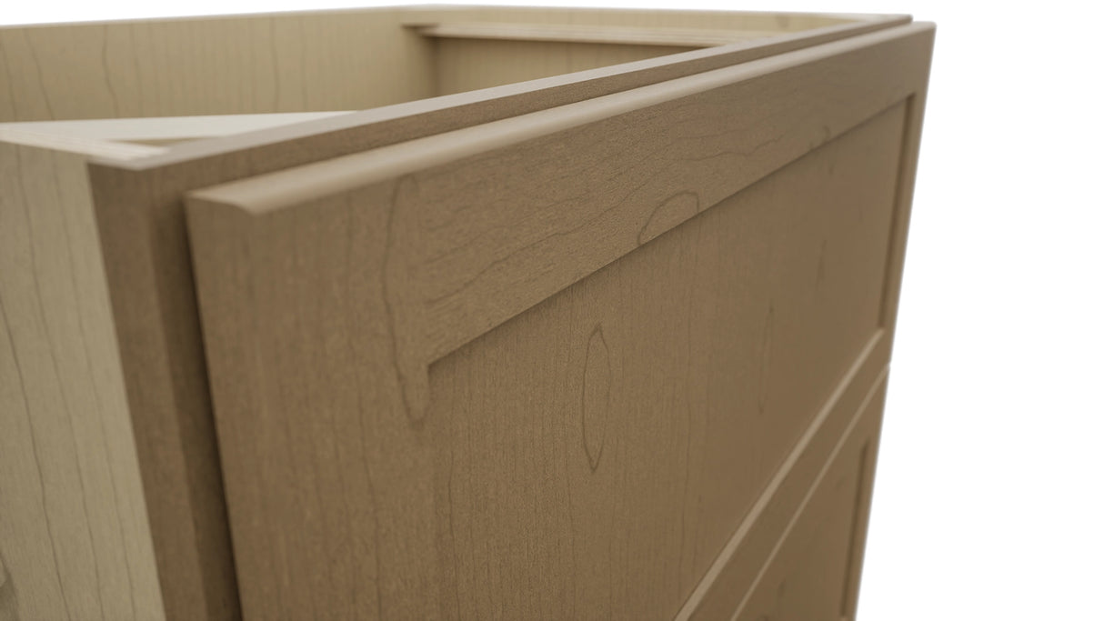 Fabuwood Galaxy Truffle DB36-2 Base 2 Drawers Cabinet, Detail View