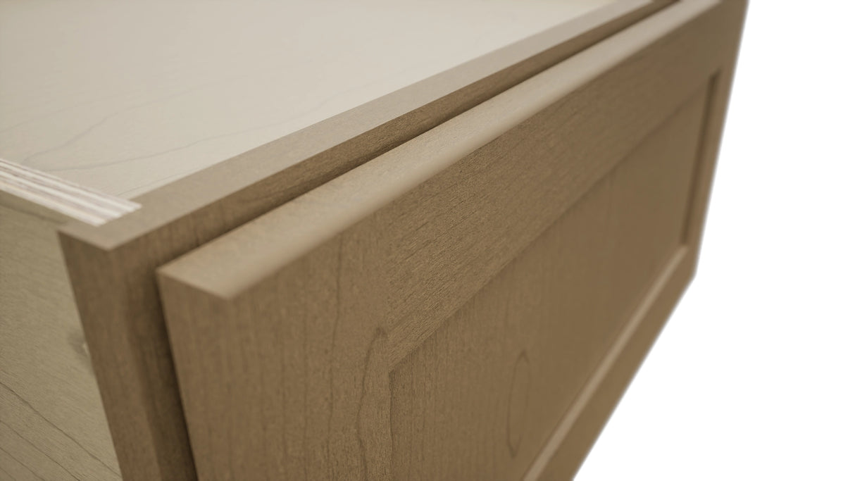 Fabuwood Galaxy Truffle DBS24 Base Bench Seat Cabinet, Detail View