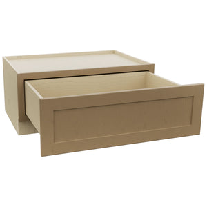 Fabuwood Galaxy Truffle DBS36 Base Bench Seat Cabinet, Open View