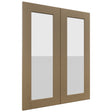 Fabuwood Galaxy Truffle DS GDW2430 Wall Glass Door, Front View
