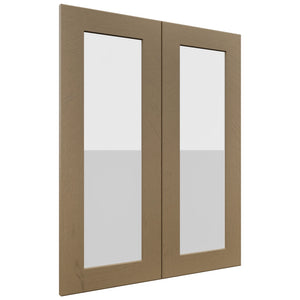 Fabuwood Galaxy Truffle DS GDW2430 Wall Glass Door, Front View