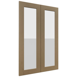 Fabuwood Galaxy Truffle DS GDW2436 Wall Glass Door, Front View