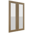 Fabuwood Galaxy Truffle DS GDW2439 Wall Glass Door, Front View