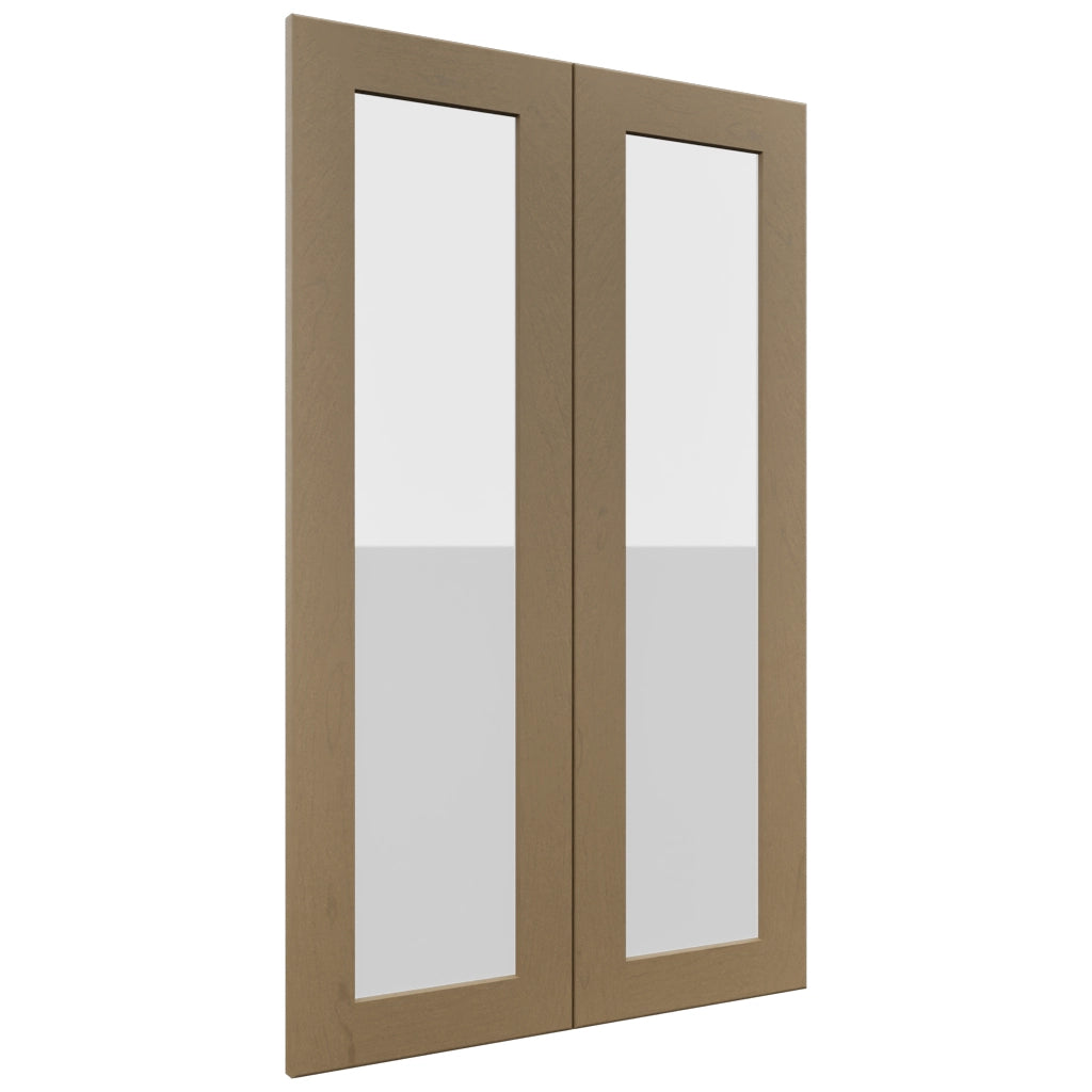 Fabuwood Galaxy Truffle DS GDW2439 Wall Glass Door, Front View