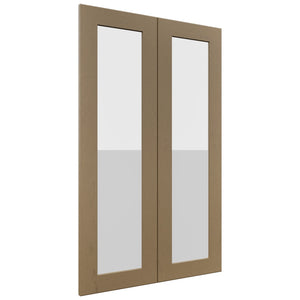 Fabuwood Galaxy Truffle DS GDW2439 Wall Glass Door, Front View