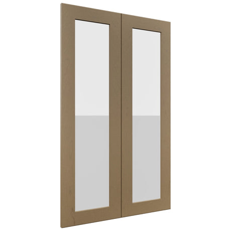 Fabuwood Galaxy Truffle DS GDW2439 Wall Glass Door, Front View