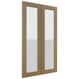 Fabuwood Galaxy Truffle DS GDW2442 Wall Glass Door, Front View