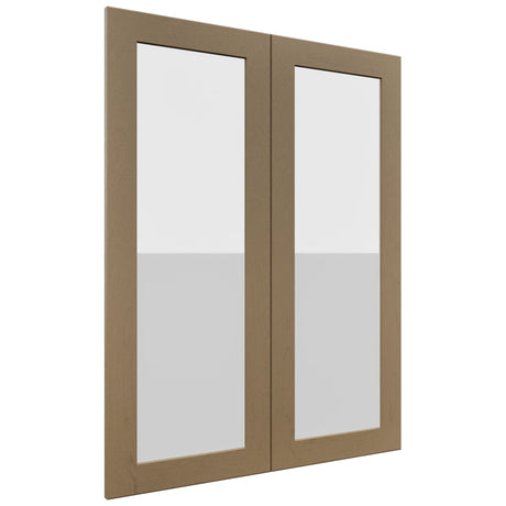 Fabuwood Galaxy Truffle DS GDW3039 Wall Glass Door, Front View