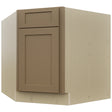 Fabuwood Galaxy Truffle DSB36 Base Corner Diagonal Sink Cabinet, Front View