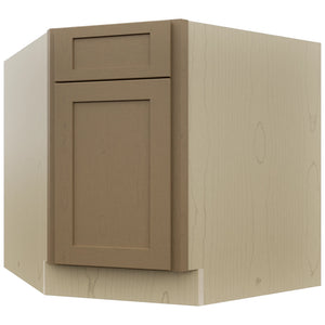 Fabuwood Galaxy Truffle DSB36 Base Corner Diagonal Sink Cabinet, Front View