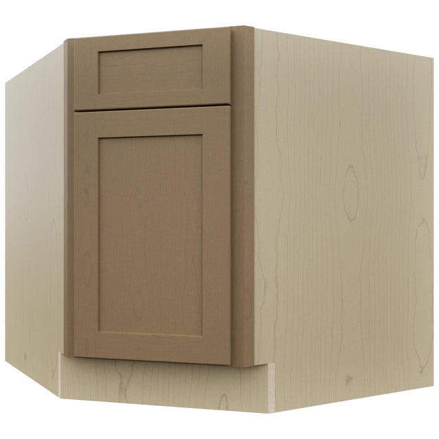 Fabuwood Galaxy Truffle DSB36 Base Corner Diagonal Sink Cabinet, Front View