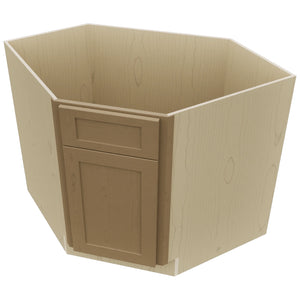 Fabuwood Galaxy Truffle DSB36 Base Corner Diagonal Sink Cabinet, Top View