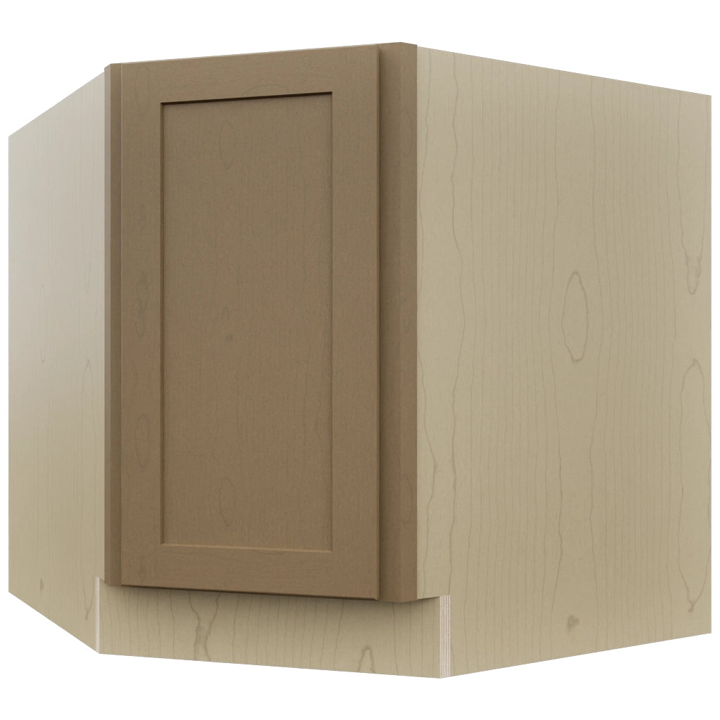 Fabuwood Galaxy Truffle DSB36FD Base Corner Diagonal Sink Cabinet, Front View