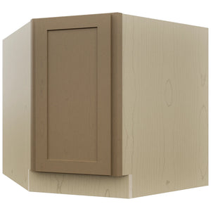 Fabuwood Galaxy Truffle DSB36FD Base Corner Diagonal Sink Cabinet, Front View