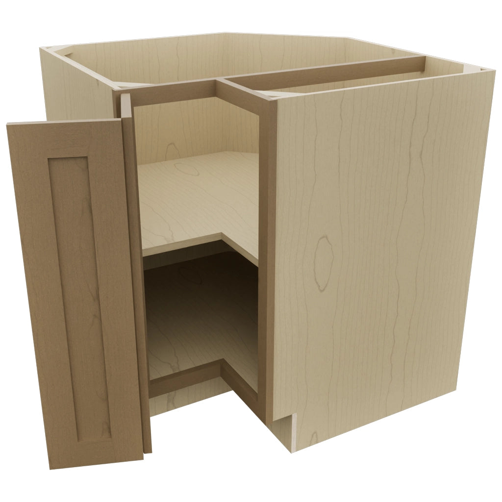 Fabuwood Galaxy Truffle ERB33 Base Corner Easy Reach Cabinet, Open View