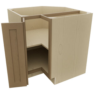 Fabuwood Galaxy Truffle ERB33 Base Corner Easy Reach Cabinet, Open View