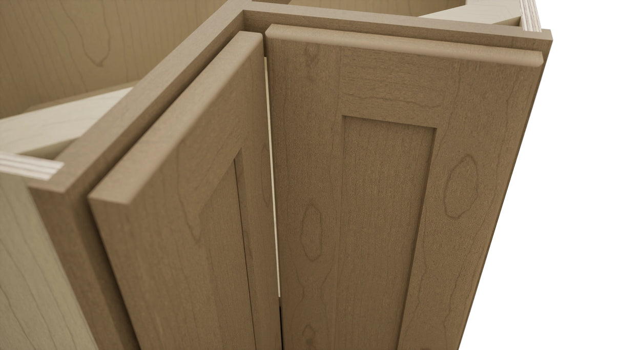 Fabuwood Galaxy Truffle ERB33 Base Corner Easy Reach Cabinet, Detail View