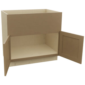 Fabuwood Galaxy Truffle FS36 Base Farm Sink Cabinet, Open View