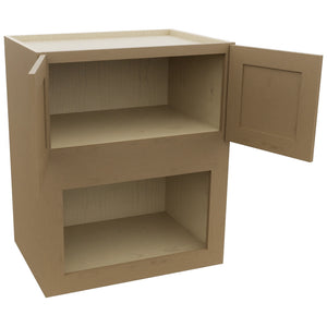 Fabuwood Galaxy Truffle MC303621 Wall Microwave Cabinet, Open View