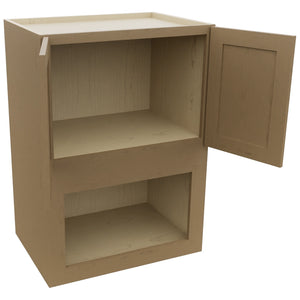 Fabuwood Galaxy Truffle MC304221 Wall Microwave Cabinet, Open View