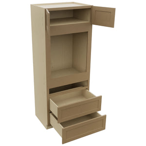 Fabuwood Galaxy Truffle OC3384C Tall Oven Cabinet Combo, Open View