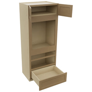 Fabuwood Galaxy Truffle OC3384D Tall Oven Cabinet Double, Open View