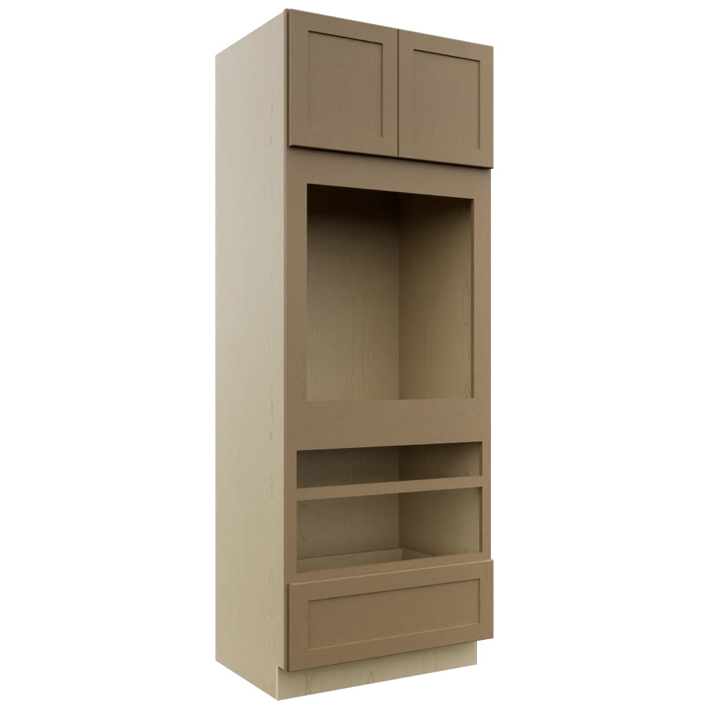 Fabuwood Galaxy Truffle OC3390D Tall Oven Cabinet Double, Front View